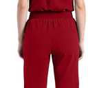 Scrubs for Women Set Soft Sleeveless Stand-Up Collar Scrub Top & Straight Leg Scrub Pant, 9 Pockets, Yoga Waistband, M
