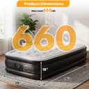 NEWBULIG Twin Air Mattress 18 Inch with Built-in High Capacity Pump, Inflatable Air Bed for Home, Camping & Guest, Portable Blow Up Mattress 660 lbs Weight Capacity, Non-Slip Bottom