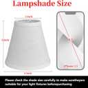 Double Mini Small White Barrel Lamp Shades Clip On Bulb, TOOTOO STAR Barrel Fabric Lampshade for Table Chandeliers Wall Floor Lamp Replacement, 3x6x5 Inch, Set of 2 (White 2 PCS Pack)