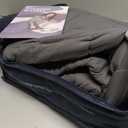 Weighted Blanket for Adults- Dark Grey, 48"x72", 15lbs, Twin Full Size Heavy Throw Blanket, Cooling, Breathable, Microfiber with Glass Beads, Big, Washable, All-Season,Light Grey 