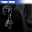 For Bronco Car Keychain, Car Fob Cover Cool Mods Accessories, 4-Door Auto Key Fob Holder Compatible for Bronco 2021 2022 2023 (Blue)