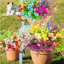 26 Bundles 13 Style Artificial Flowers for Outdoors Multicolor Fake Flowers Plastic Plants Faux Lavender Pansies UV Resistant for Spring Summer Garden Patio Hanging Planter Window Box Vase Decor