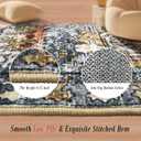 RUGSURE Washable Area Rugs - Perfect for Living Room, Bedroom, Kids Room, Nursery - Stain & Water Resistant Non-Slip, Pet & Child Friendly, Vintage Tribal Area Rugs (Turmeric and Grey, 3' x 5 ')