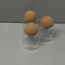 3 Pcs Glass Storage Jars, 480ML/16Oz - Airtight Cork Ball Lids, Glass Containers with Wooden Seals for Coffee Beans & Nuts,