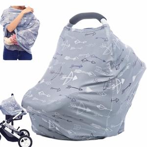 Breastfeeding Cover Carseat Canopy - Multi Use Car Seat Covers for Babies, Infant Stroller Cover, Baby Shower Gifts for Boys and Girls (grey)