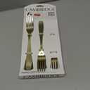 6Pcs Champagne Gold Dinner Forks 18/0 Stainless Steel Forks Set for Home Kitchen and Restaurant, Satin Finished, Dishwasher Safe (8.46-Inch, SeT Of 6)