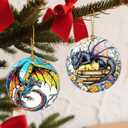 Dragon Hanging Ornament, Christmas Ornaments, Xmas Decorations for Tree, Ornaments for Christmas Tree, Holiday Ornament, Dragon Lover Gifts, Holiday Party Gifts, and Xmas Gift Ideas