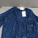 Grace Karen Blue Sequin Top, Size XL