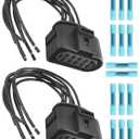 Headlight Pigtail Connector Fit for Kenw0rth T680, Halogen Headlamp Wiring Harness Connector 2 Pcs