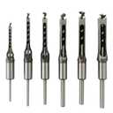 6pcs Square Hole Mortise Chisel Drill Bit Tools, 5/8" 9/16" 1/2" 3/8" 5/16" 1/4" for Precise Woodworking