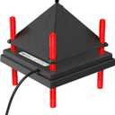 Chick Brooder Heating Plate with Anti Stand Cone, Adjustable Height Brooder Heater for Chicks, Downward Heat Distribution for Outdoor Barns & Coops (12" x 12" Black)