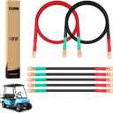10L0L 3 Awg Golf Cart Heavy Duty Battery Cables for 48 Volt Club Car DS & Precedent 1994 Up, 7 PCS Pure Copper Golf Battery Wiring Cables, 14"+41" Long