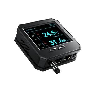 Ethernet Server Room Temperature Monitor, PoE Server Rack Temperature Humidity Sensor with Web Interface, SNMP Modbus MQTT Support, Dual Power, IP55, Data Logging, Alarm & Relay Output