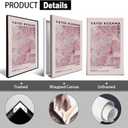 Vintage Inspired Blush Pink Poster Tokyo 1998 Infinity Net Canvas Wall Art Museed'Art Moderne De La Ville De Paris Prints Painting For Home Bedroom Dorm Wall Decor 12x16in Unframed