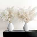 30PCS White Pampas Grass for Home Decor - Elegant Boho Decor - Premium Quality Pampas Grass Stems - Perfect for House, Nursery, Western, Wedding, Table, and Bohemian Decor