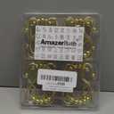 AmazerBath 12Pcs Gold Metal Double Shower Curtain Hooks & Rings, Rust Proof, Smooth Glide, Multipurpose