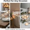 Tea Light Candles, 50‑Count – 4.5‑Hour Long‑Burning White Tealights for Warmers – Non‑Toxic, Smokeless & Soot‑Free Unscented Candles for Parties, Décor & Shabbat