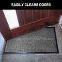 Sierra Concepts Front Door Mat Welcome Mats 1-Pack - Indoor Outdoor Entryway Mats for Shoe Scraper, Ideal for Inside Outside Home High Traffic Area, Battleship Gray 30 Inch x 17 Inch (30" x 17")