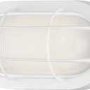 Westinghouse 6113600 Traditional One-Light Dimmable LED Outdoor Wall Light, Textured White Finish, White Glass