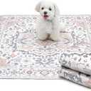 Paw Inspired Designer Print Dog Pads (2 Pack) | Premium Washable Pee Pads | Reusable Puppy Pads for Potty Training, Whelping, Waterproof Mat | Leakproof, Non-Slip Liner (Light Persian, 36" x 36" Size)