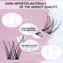 NINGLASH Vibes Lash Clusters Kit Wispy DIY Eyelash Extension Kit, Individual Lashes Kit Thin Band Natural Cluster Lashes 156 pcs, Lash Bond and Seal Lash Remover Lash Tweezers Comb Brush