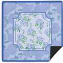 Blue Purple Hydrangea Mahjong Mat, 31.5 x 31.5in