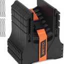 OULEME 10FT RV Sewer Hose Support, Black Tank Hose Holder with Rubber Band and Carry Strap, Easy to Adjust Height for Camper Travel Trailers