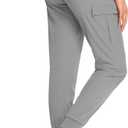 Womens Hiking Pants Lightweight Joggers High Waist Quick Dry Travel Zipper Pockets Athletic UPF 50+, US XL