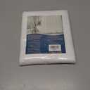 White Waffle Shower Curtain, Waffle Weave Striped Shower Curtain Hotel Luxury White Fabric Shower Curtains for Bathroom