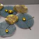 Brogana Large Modern Metal Wall Sculptures, Boho Lotus Leaf Metal Wall Decoration, 3D Stacked Flower Wall Art Décor, for Study Living Room Bedroom