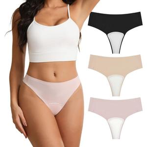 Seamless Camel Toe Cover Thong for Women  Built-In Pad Concealer Underwear to Hide Feminine Lines (Medium, Black+pink+flesh Color)
