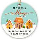 2 x Thank You Christmas Ornament 2025 - Thank You Gifts for Women Men Neighbor, Retirement, Farewell, Appreciation Gifts for Teacher, Nurse, Coworker, Boss, Manager, Ceramic Ornaments Hanging Decor
