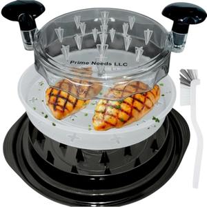 Chicken Shredder Large Meat Grinder Chicken Breast Shredder Heavy Duty Meat Shredder Tool Twist With Tray&Brush Hot Meat Shredder, Meat & Poultry Tools BPA-Free, Dishwasher Safe, Strong Non-Slip Base.
