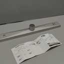 24 Inch Linear Shower Drains Set of 2, Modern 304 Stainless Steel Shower Floor Drain with Grate Removable, Adjustable Leveling Feet, Shower Drain