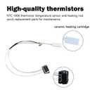 HzdaDeve Heating Assembly Kit for A1 Mini/A1 Hot End Heating Component with Heater Cartridge and Thermistor Temperature Sensor Heat-Insulating Base Clip for Bambu Lab 3D Printer Accessories