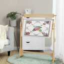 Cross Stitch Frame Wooden Embroidery Floor Stand 360 Rotation Needlework Stand Frame Holder Lap Hands Stand with Adjustable Frame 75 x 40cm