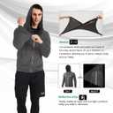 MEETYOO Mens 5pcs Men's Compression Sets Pants Long Sleeve Shirt Athletic Shorts Running Jacket (L)