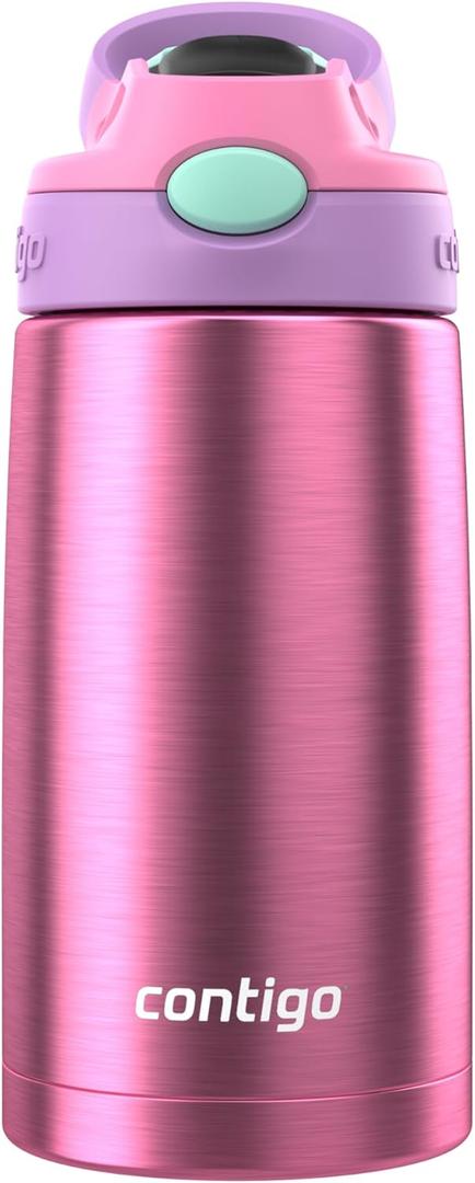 Contigo Autospout Water Bottle with Straw 13 oz Azalea/Pansy (12.5 Ounces)