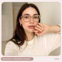Madison Avenue Blue Light Blocking Glasses Oversized Fashion Blue Light Glasses for Women Anti Eyestrain & UV Protection Computer Eyeglasses (Milk Grey Brown)
