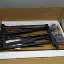 Small Standing Desk Adjustable Height, Mobile Stand Up Desk with Wheels, 32 Inch Portable Rolling Desks for Walking Pad Treadmill Wood Rustic