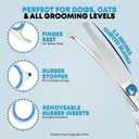 6.5” Curved Pet Grooming Scissors – Professional Dog Hair Cutting Shears with Blue Adjustable Tension Screw & Comfort Grip – Ideal for Face, Ears, Paws & Finishing