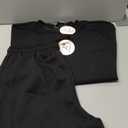 Women's 2 Piece Shorts Set Summer Casual Loungewear with Short Sleeve Oversized Top Wide Leg Pants with Pockets Size L