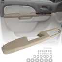 APPERFiT 80995 Upgraded Door Armrest Pull Handle Repair Kit Tan for Driver Door Panel Compatible with Chevrolet Chevy Avlanche, Silverado, Suburban, Tahoe/GMC Sierra Yukon 2010-2014