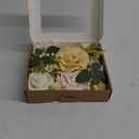 Ling's Moment Fake Flowers Box, Artificial Faux Greenery Stems Silk Hyacinth Foam Rose for Wedding Bouquets Centerpieces Table Decorations Floral Picks Arrangements, White & Green, Deluxe Combo (Grn-white & Tinkle Bell Green)
