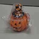 LED Lighted Pumpkin Jack O Lantern Figurine SOLAR POWER