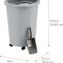 IRIS USA Pet Food Storage Container 25 lbs, Premium 60% Improved Airtight Seal with Air Valve, 2 Cup Scoop, Removable Wheels, Easy to Open - Made in the USA, Gray