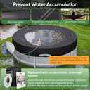 SIHAIAN 12 Ft Round Pool Cover, with Automatic Drain Pool Cover, Patented One-Piece Tensioning System Above Ground Pool Cover, Preventing Waterlogging, Yarn-Dyed Oxford Fabric Solar Pool Cover
