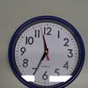 Bernhard Products Navy Blue Wall Clock 8" Silent Non-Ticking Quality Quartz Battery Operated Small Clock for Boys/Kitchen/Classroom/Office/Nursery Room Easy to Read