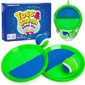 Toss and Catch Ball Game Set, Sticky Ball Paddle Catch Game for Kids, Summer Outdoor Backyard Beach Pool Yard Toy Gift for Boys Girls Ages 3-12