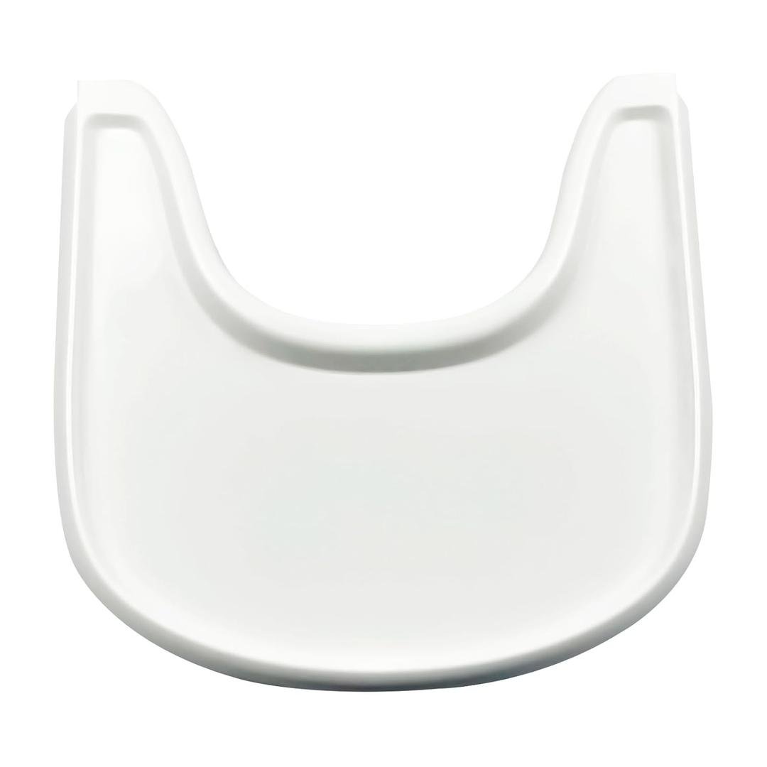 High Chair Tray Compatible with Stokke Tripp Trapp Chair with Smooth Surface and Strong Suction - Made from Food Safe Plastic (BPA BPS BPF Lead and Phthalate Free) - White